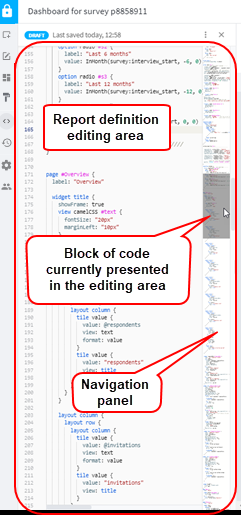 The CDL editor panel