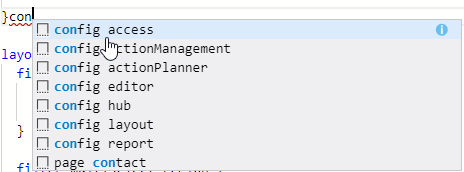 Example of a suggestion list