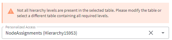 Example of an error message