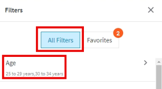 The all filters section