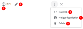 The widget top menu bar