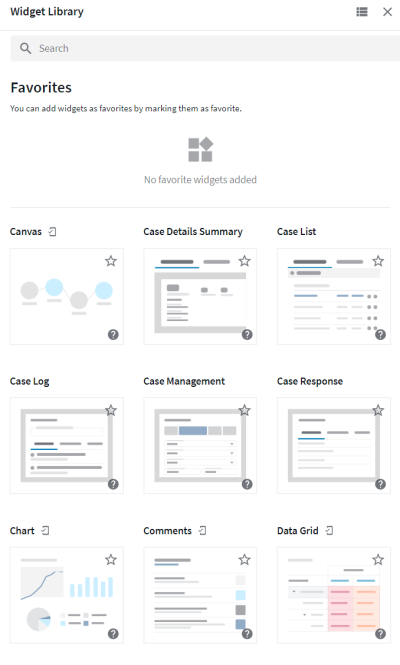 The widget library