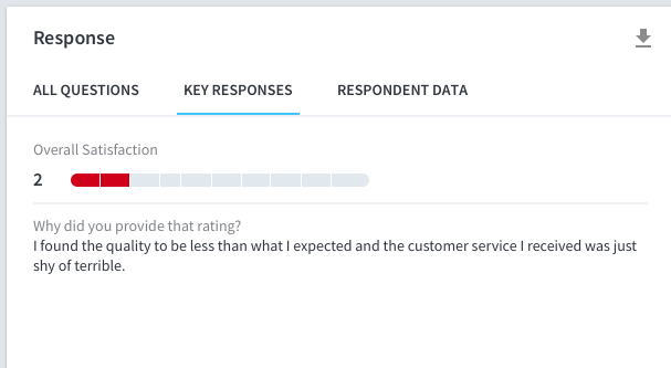 Example of a case response widget