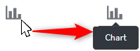 Hovering over the widget icon