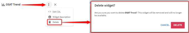 Deleting a widget