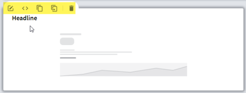 The widget's quick options