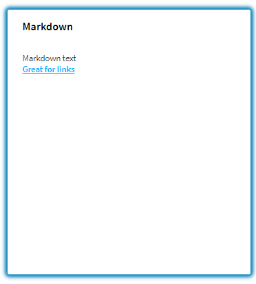 The markdown tile