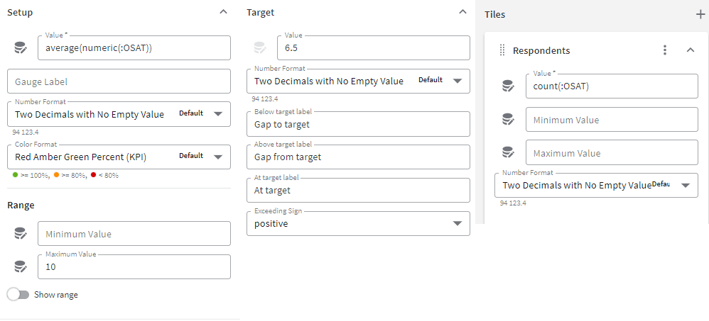 Configuring the KPI widget