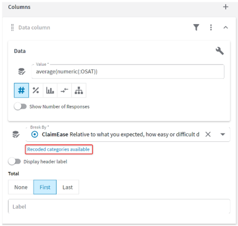 Recoded categories showing as available