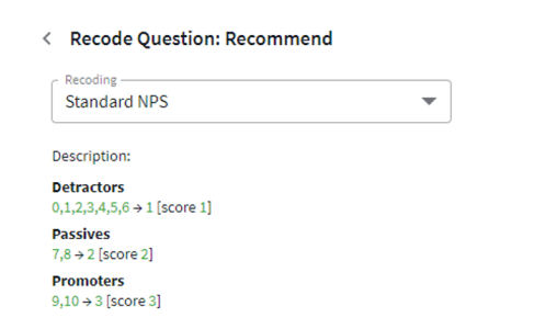 Recoding the question